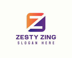 Startup Stripe Letter Z Business logo design