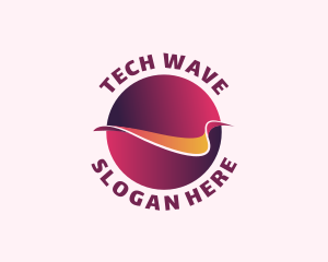 Gradient Wave Agency logo design