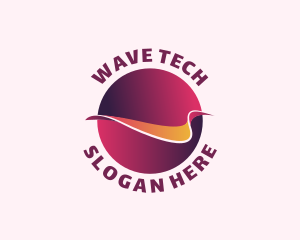 Gradient Wave Agency logo design