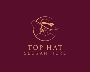 Fashion Hat Female logo design