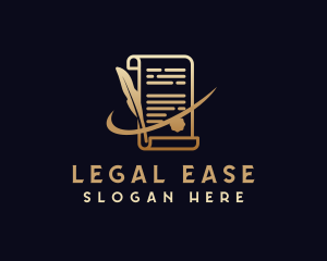 Legal Notary Paper logo design