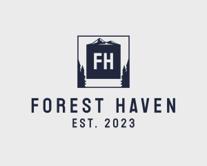 Frame Forest Nature logo design