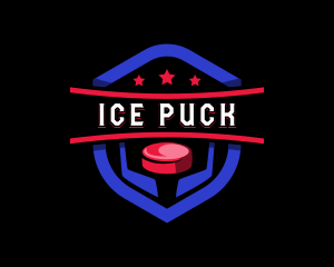 Sports Hockey Puck logo