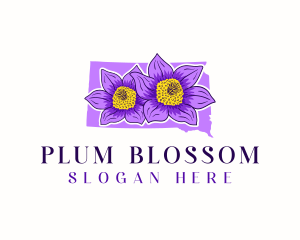 South Dakota Pasque Flower logo design