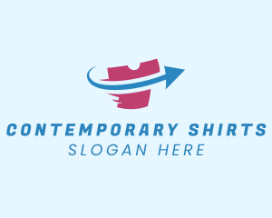 Clean Shirt Arrow  logo design