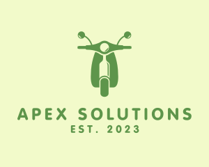 Wine Bottle Scooter logo design