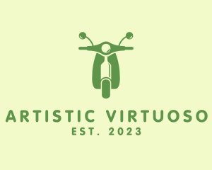 Wine Bottle Scooter logo design