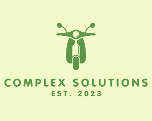 Wine Bottle Scooter logo design