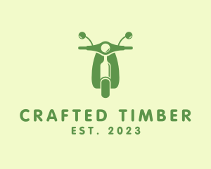 Wine Bottle Scooter logo design