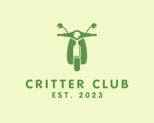 Wine Bottle Scooter logo design