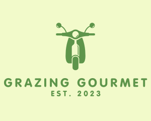 Wine Bottle Scooter logo design