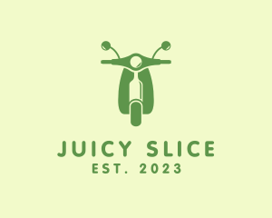 Wine Bottle Scooter logo design