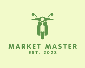 Wine Bottle Scooter logo design