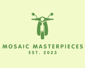 Wine Bottle Scooter logo design