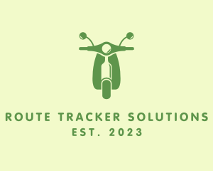 Wine Bottle Scooter logo design