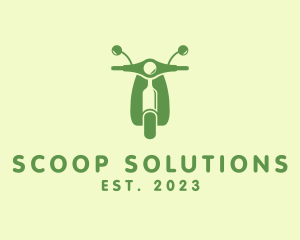 Wine Bottle Scooter logo design