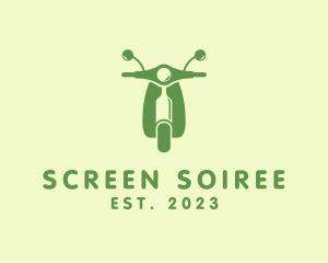 Wine Bottle Scooter logo design