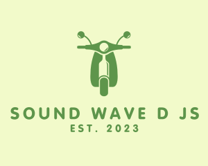 Wine Bottle Scooter logo design