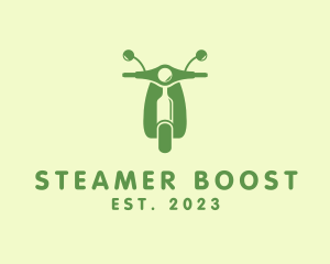 Wine Bottle Scooter logo design