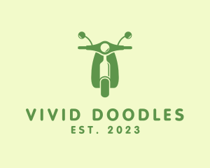 Wine Bottle Scooter logo design