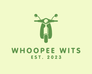 Wine Bottle Scooter logo design