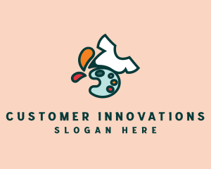 Shirt Print Paint logo
