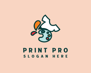 Shirt Print Paint logo