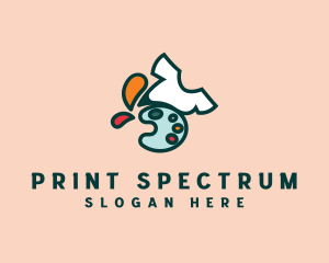 Shirt Print Paint logo design