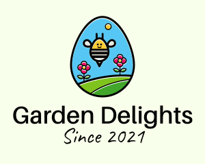 Garden Bee Egg logo design