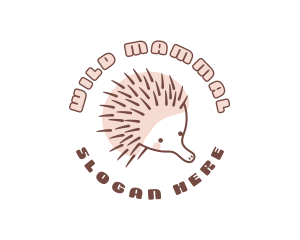 Cute Wild Echidna logo design