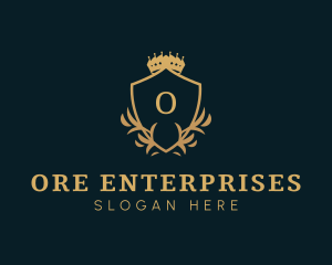 Royal Foliage Shield  logo design