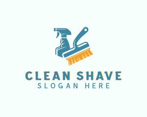 Housekeeper Clean Sanitation logo design