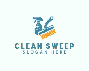 Housekeeper Clean Sanitation logo design