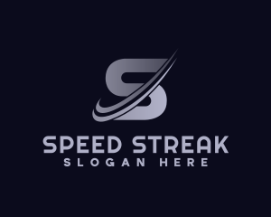 Fitness Speed Letter S logo design