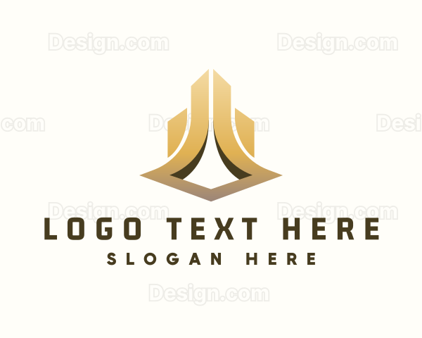 Gold Luxury Tower Logo