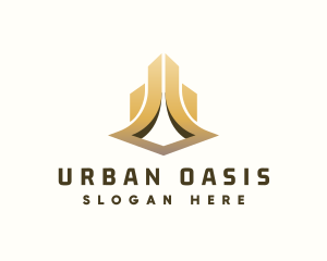 Gold Luxury Tower logo design