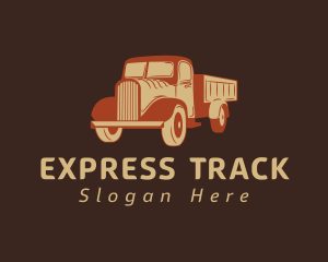 Retro Dump Truck logo design