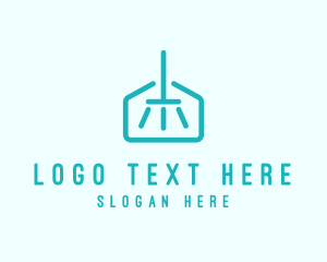 House Mop Cleaning Logo