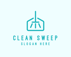 House Mop Cleaning logo design