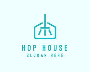 House Mop Cleaning logo design