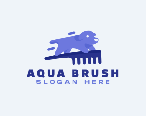 Dog Grooming Comb logo design