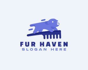 Dog Grooming Comb logo design