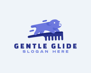 Dog Grooming Comb logo design