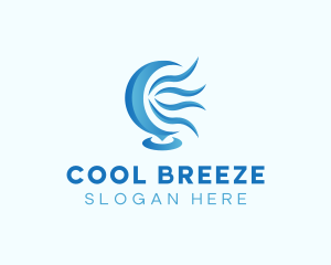 HVAC Temperature Ventilation logo design