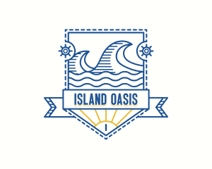 Ocean Surfing Island logo design