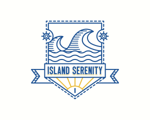 Ocean Surfing Island logo design