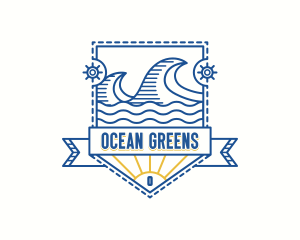 Ocean Surfing Island logo design