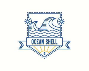 Ocean Surfing Island logo design