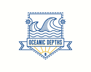 Ocean Surfing Island logo design