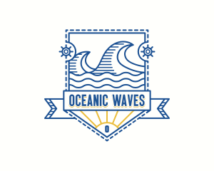 Ocean Surfing Island logo design